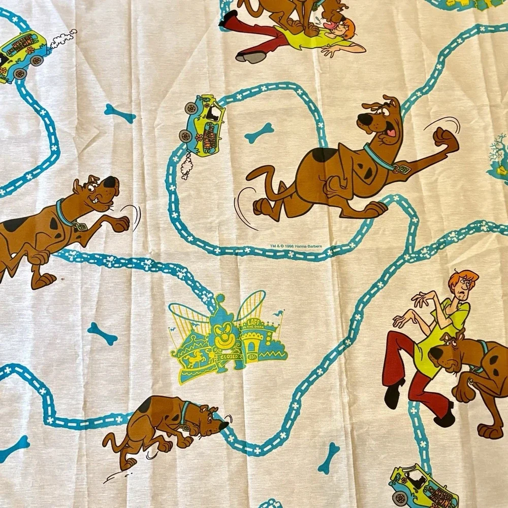 Scooby Doo Curtain Panel 1998 Hannah Barbera Material Van